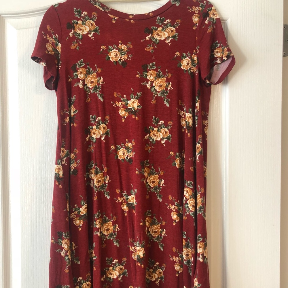 Floral print low back dress